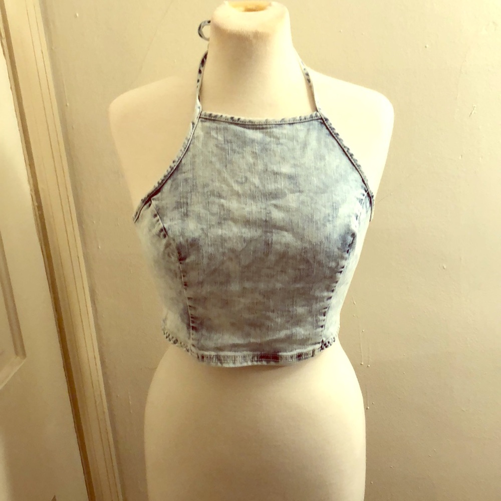 Hollister Denim Halter Top